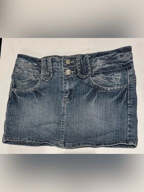 Y2K Embellished Denim Mini Skirt – C’est Toi Premium‎ Size S